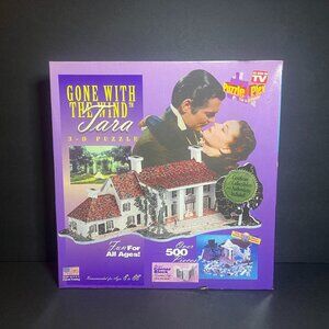 NIB Vintage 1994 Collectible Gone with the Wind Tara 500pc 3D Puzzle Plex